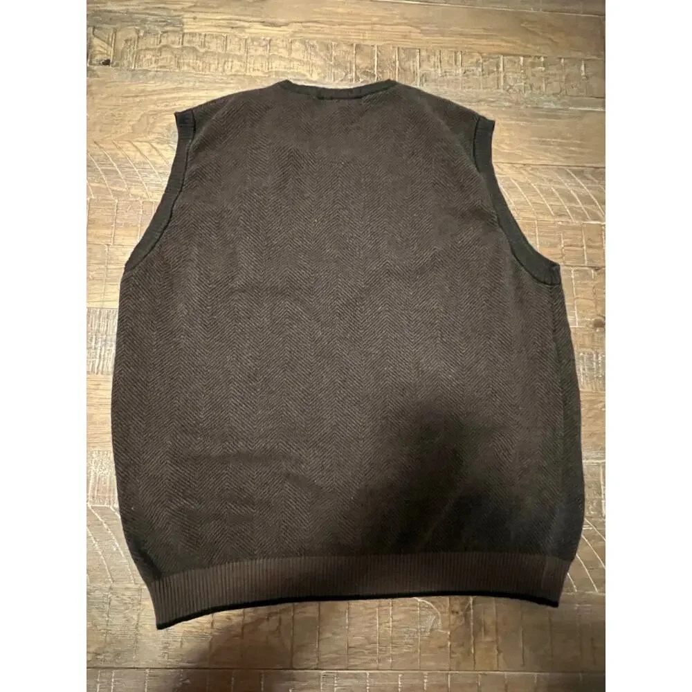 Brandini Men's Sweater Vest Vintage Size XL Academia Professor Academic Teacher